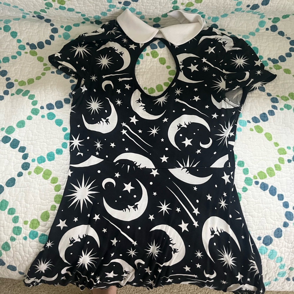 Killstar Black and White Celestial Dress